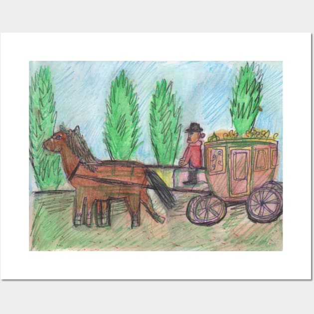 Horse-Drawn Carriage Wall Art by Mila-Ola_Art